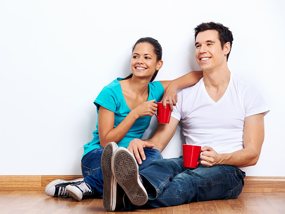 couple buying a new home