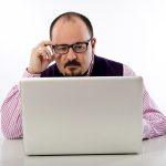man working on laptop