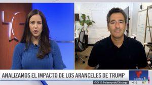 Carlos Garcia entrevistado por Telemundo Chicago habla de aranceles y Donald Trump