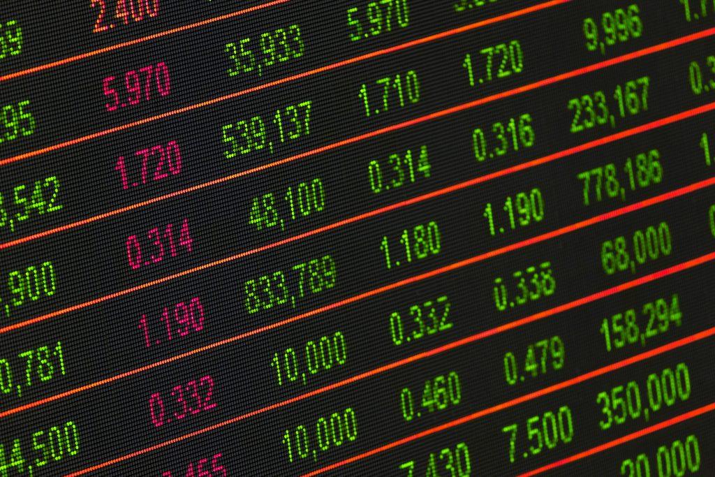 stocks, numbers,