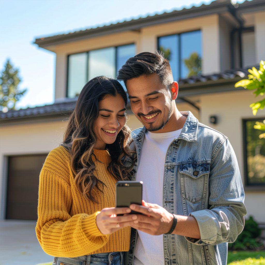 Pareja cotizando seguro de vivienda
