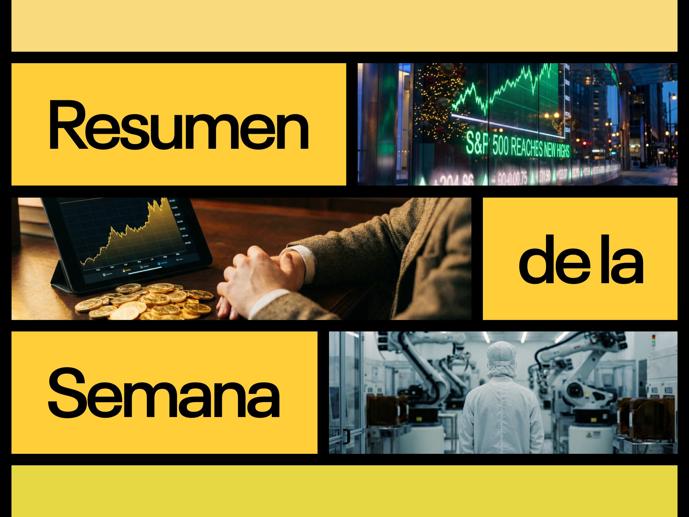 Mercados semana del 26 dic: récords en bolsa y oro en máximos