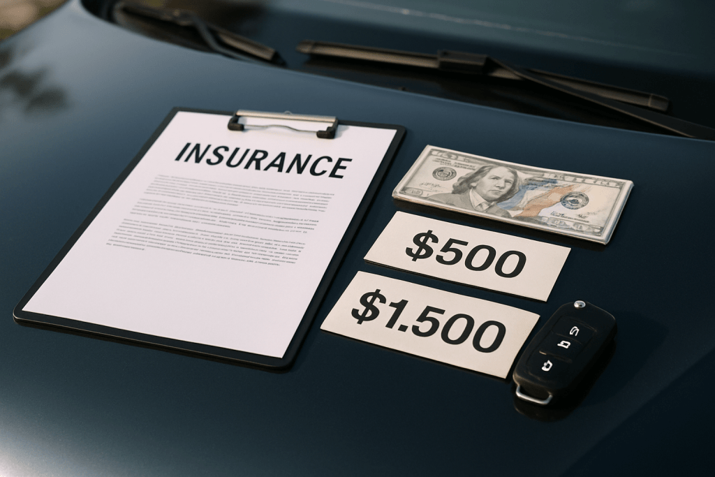 Car insurance deductible $500 vs $1,500