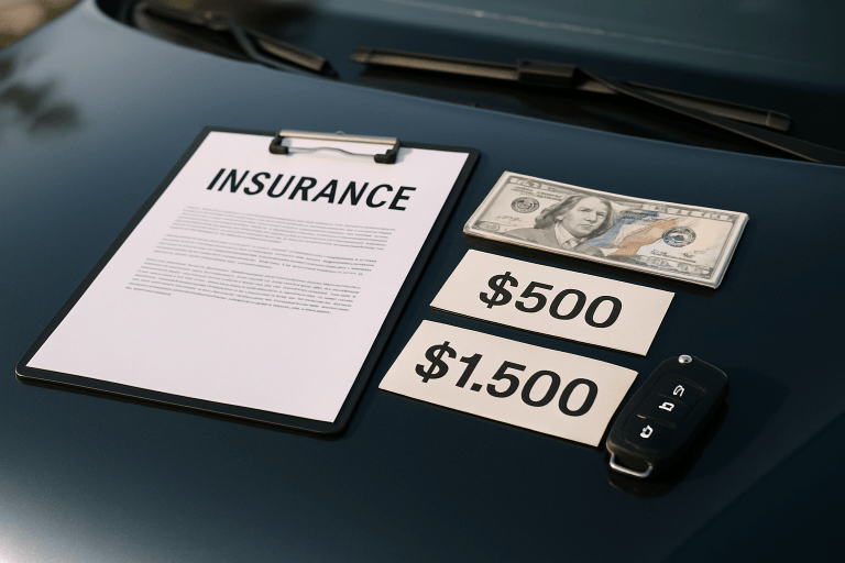 Car insurance deductible $500 vs $1,500