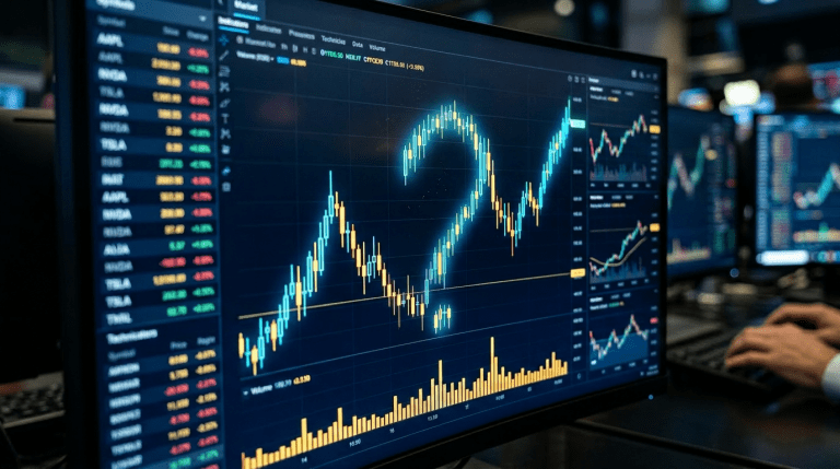Graph showing market volatility