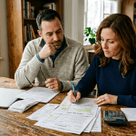 The Big Beautiful Bill and your taxes Couple doing their taxes.