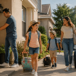 Familia latina protege su casa durante las vacaciones de verano