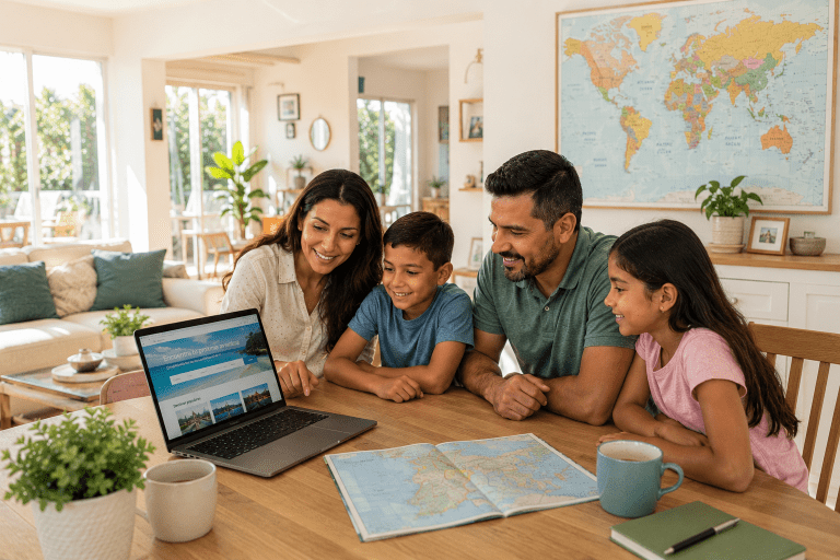Familia planned vacaciones
